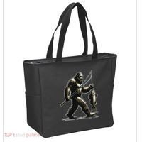 Bigfoot Walleye Hunting Angler Sasquatch Walleye Fishing Tote Bag thumb 2