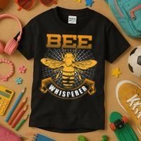 Bee Whisperer Honey Farmer Beekeeper Beekeeping Kids T-Shirt thumb 3