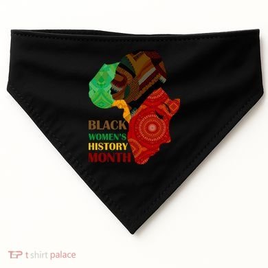 Black Women's History Month African Patterns  USA-Made Doggie Bandana
