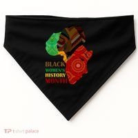 Black Women's History Month African Patterns  USA-Made Doggie Bandana thumb 0