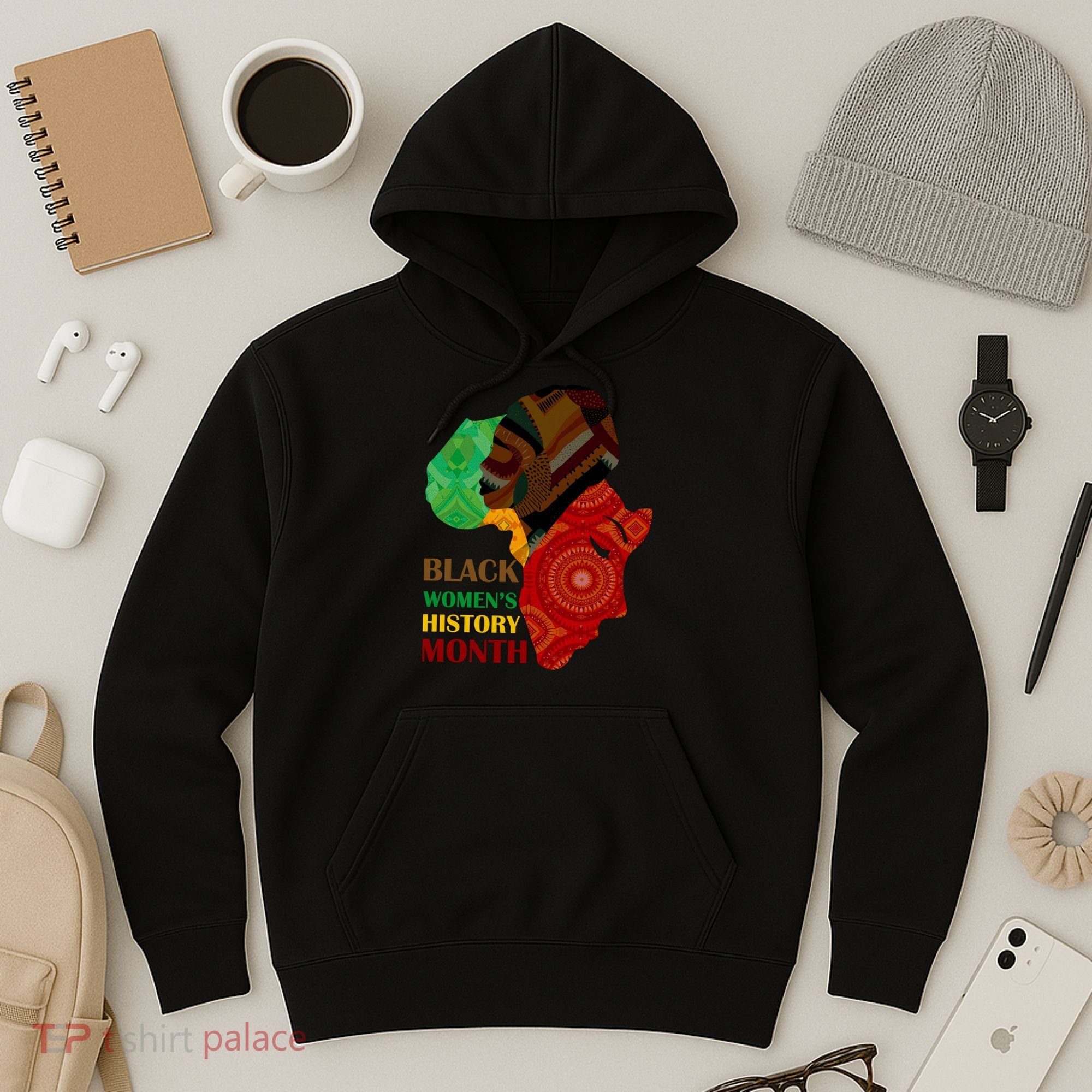 Black Women's History Month African Patterns  Hoodie
