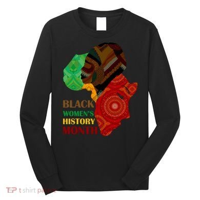 Black Women's History Month African Patterns  Long Sleeve Shirt