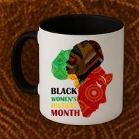 Black Women's History Month African Patterns  Coffee Mug thumb 2