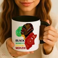 Black Women's History Month African Patterns  Coffee Mug thumb 3