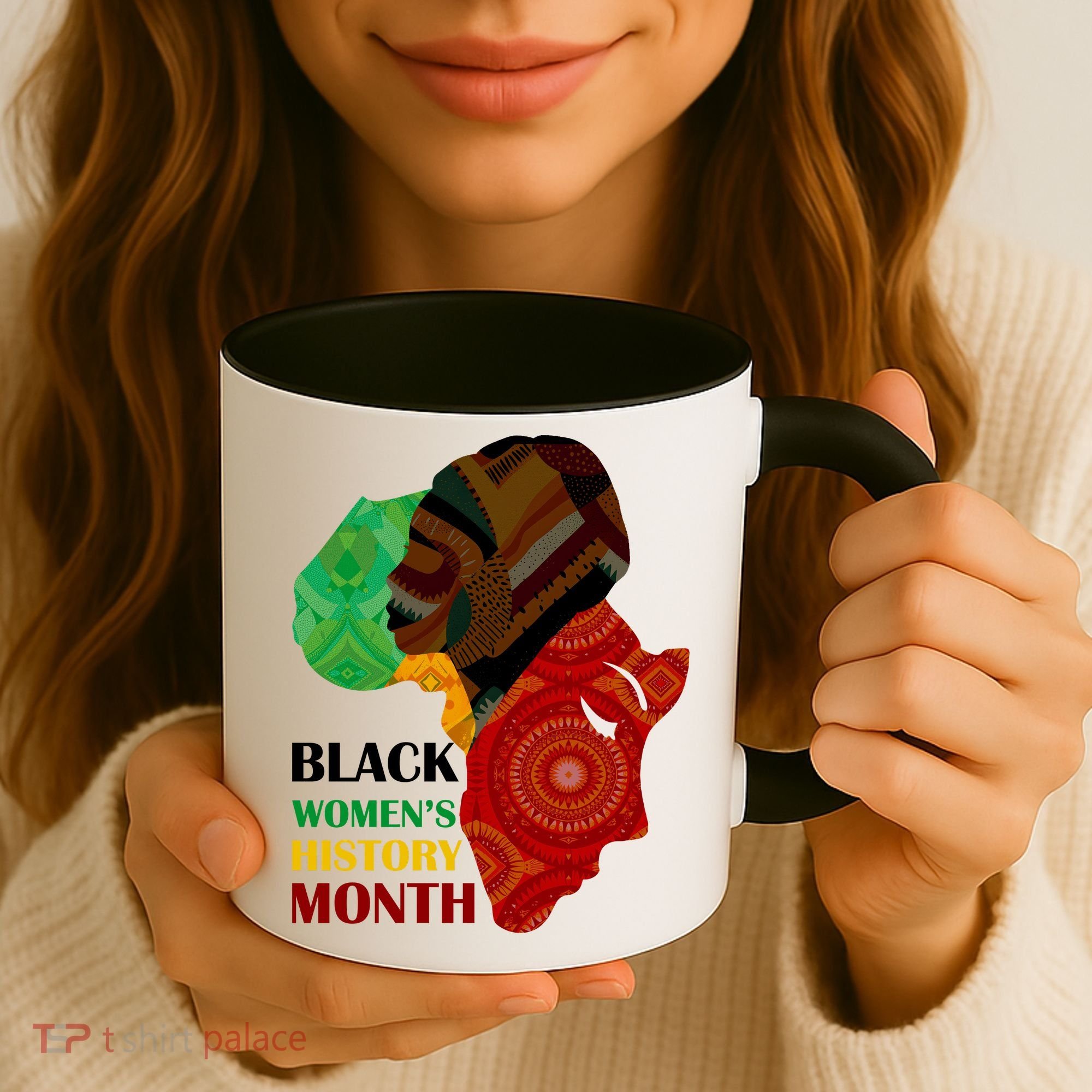 Black Women's History Month African Patterns  Coffee Mug