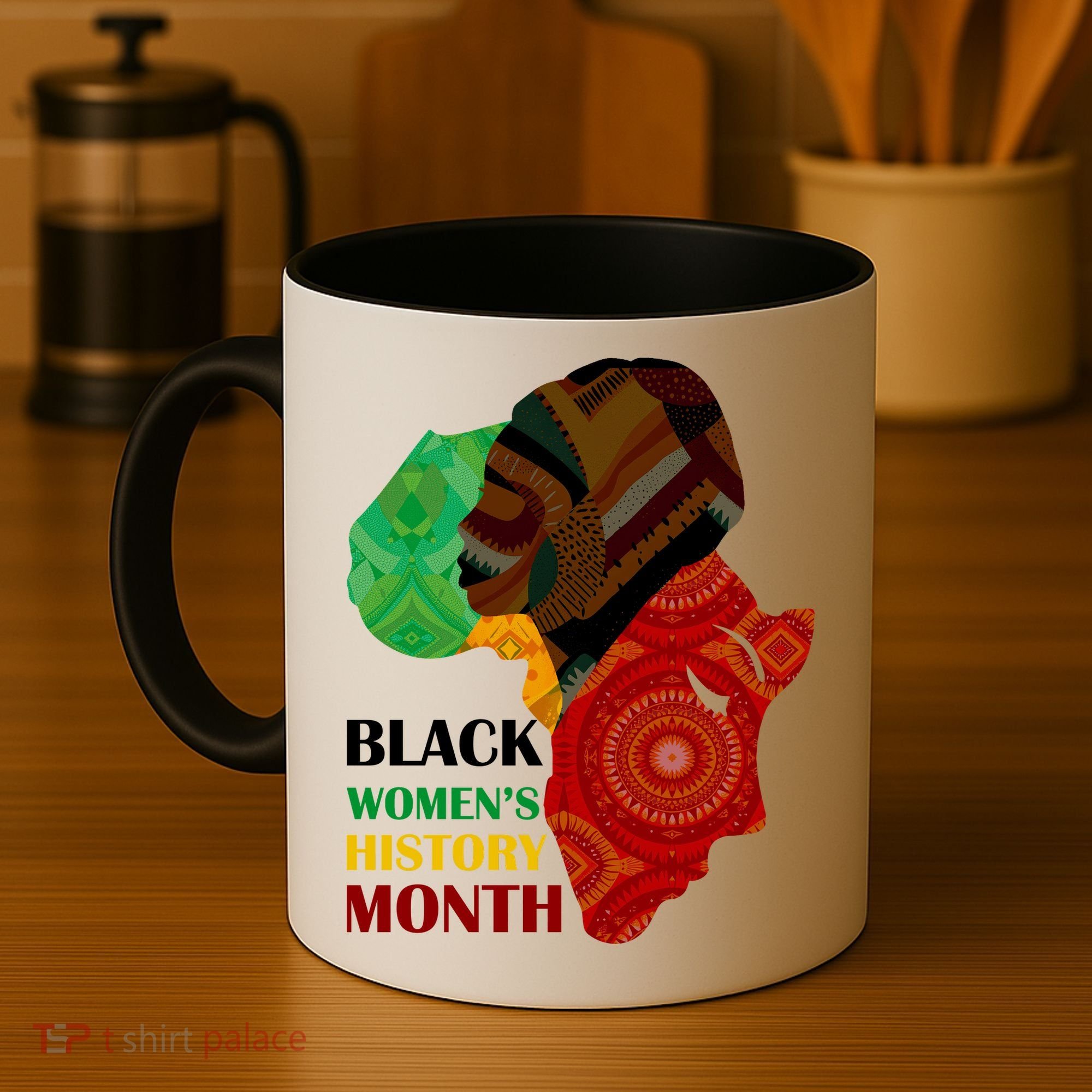 Black Women's History Month African Patterns  Coffee Mug