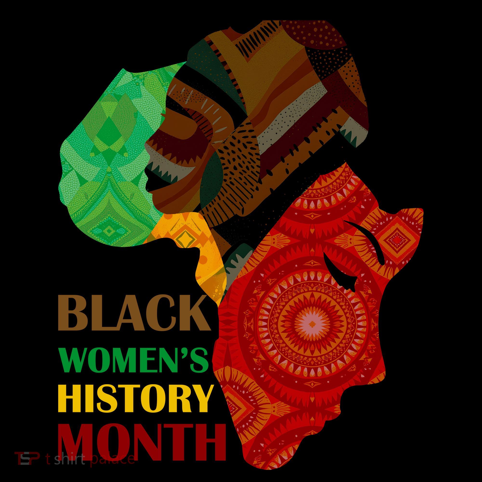 Black Women's History Month African Patterns  Women's Hoodie