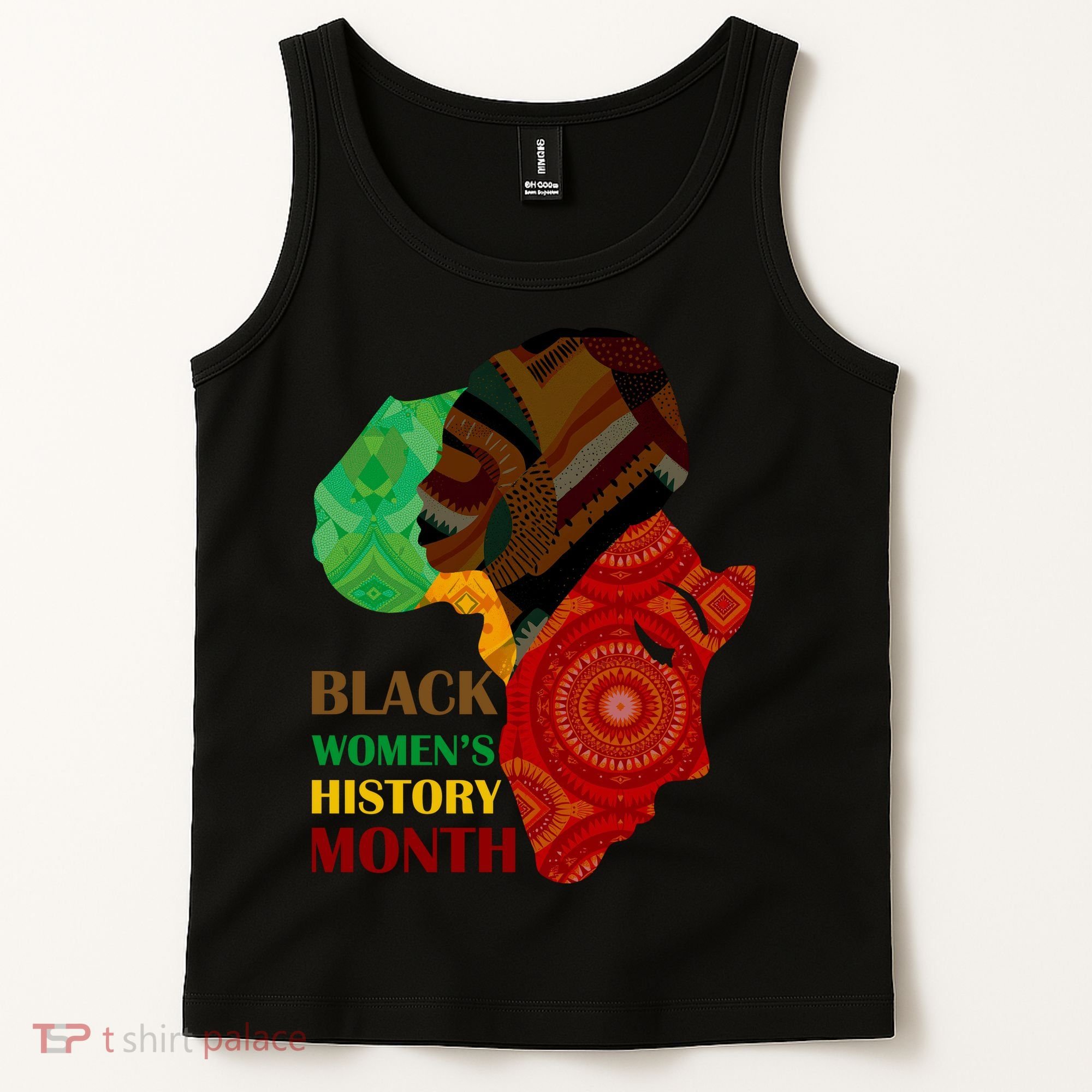 Black Women's History Month African Patterns  Tank Top
