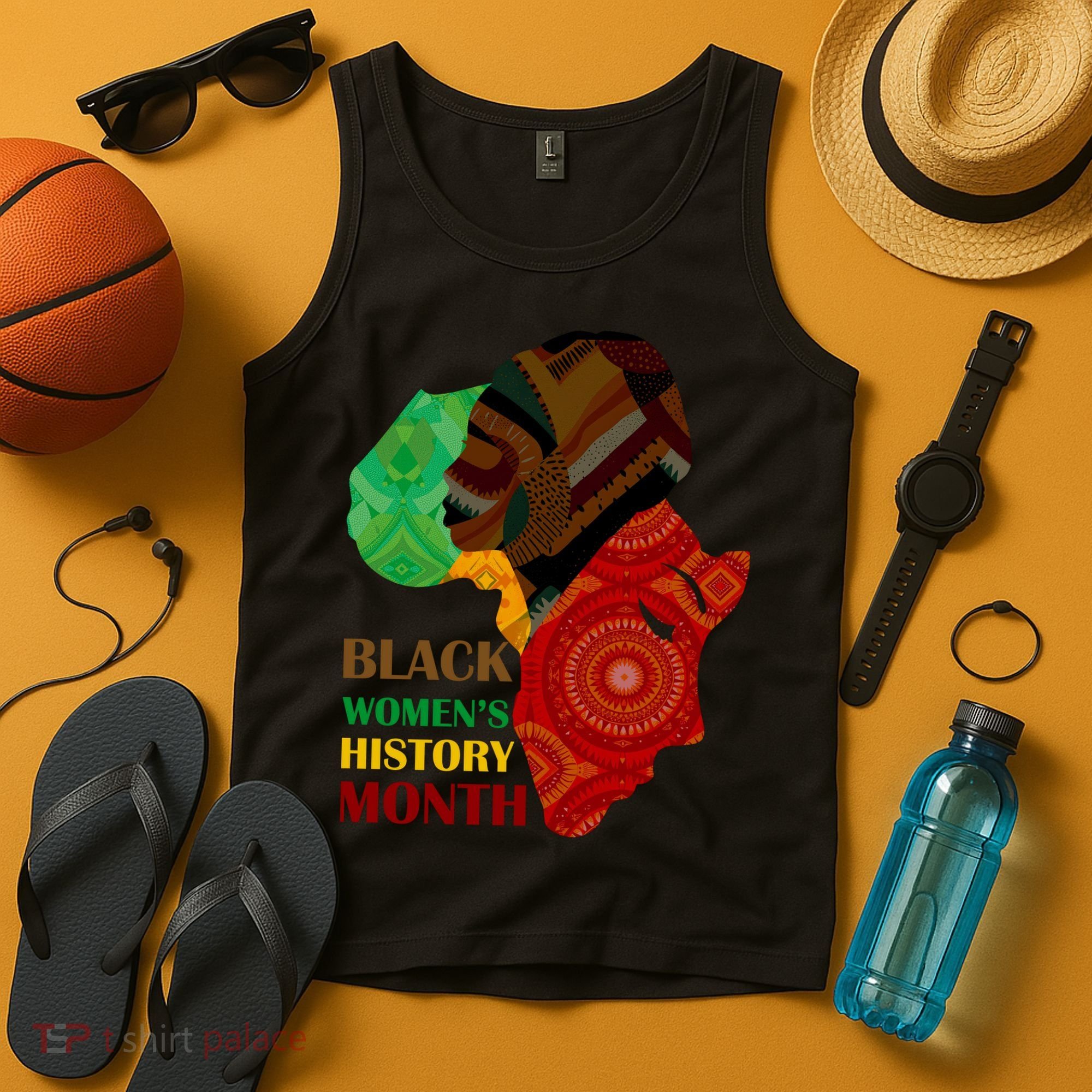 Black Women's History Month African Patterns  Tank Top