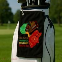 Black Women's History Month African Patterns  Golf Towel thumb 2