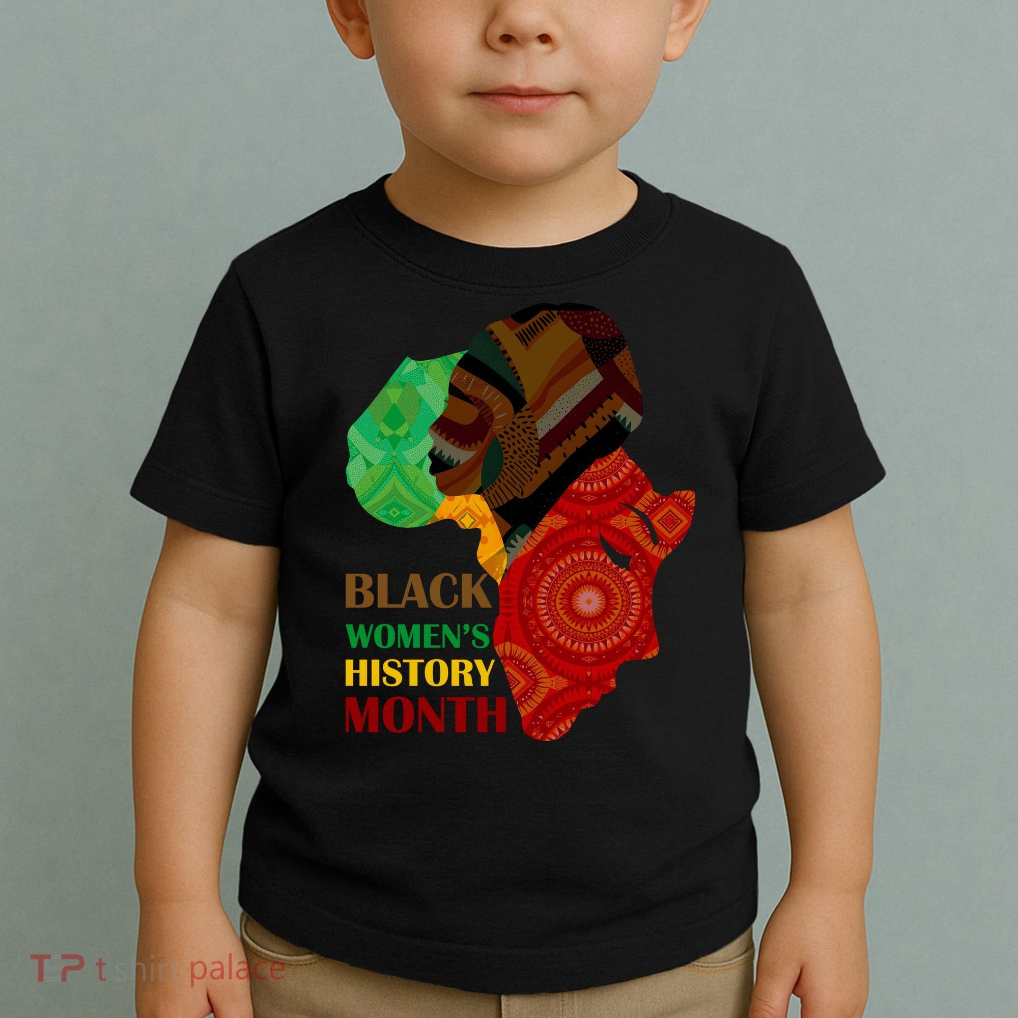 Black Women's History Month African Patterns  Toddler T-Shirt