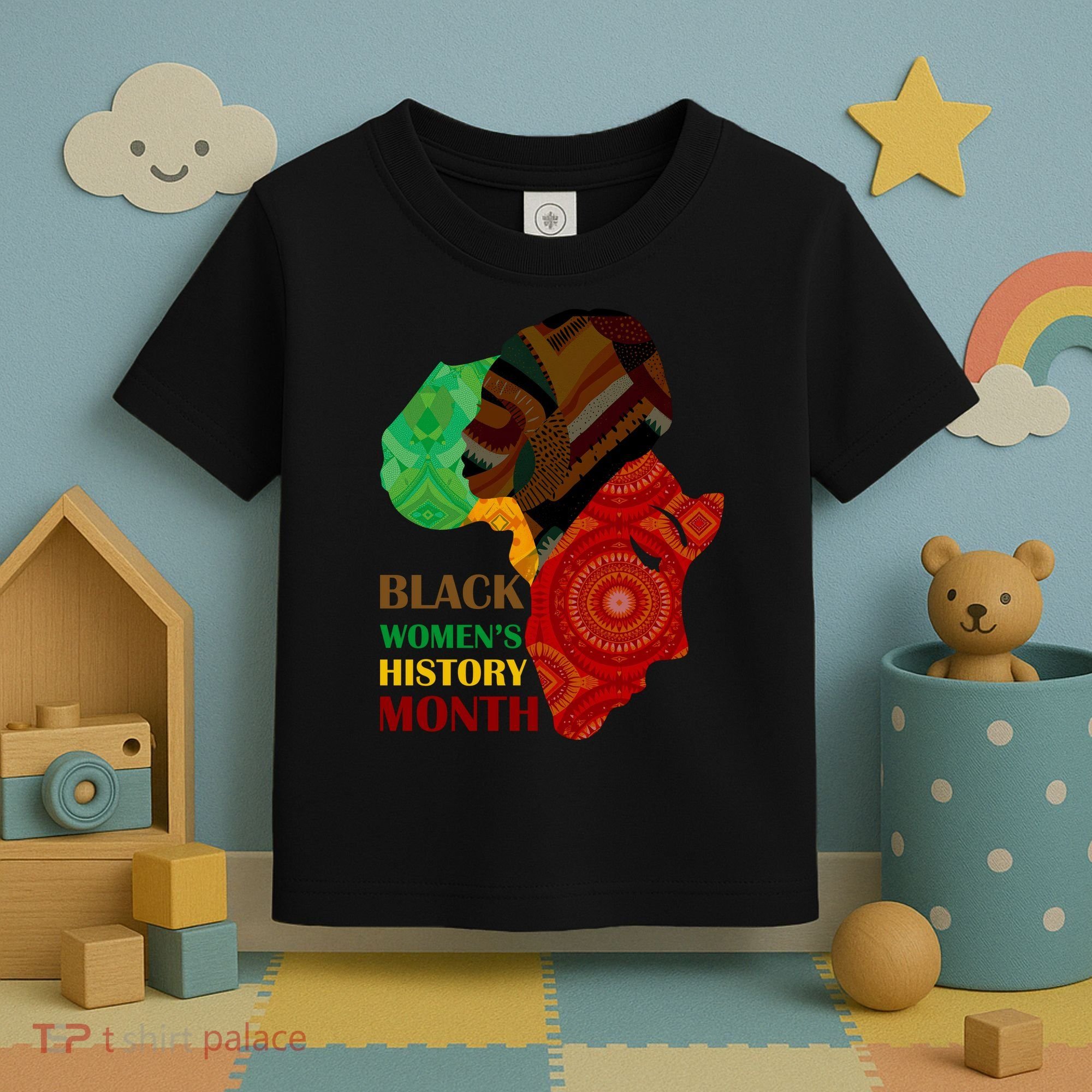 Black Women's History Month African Patterns  Toddler T-Shirt