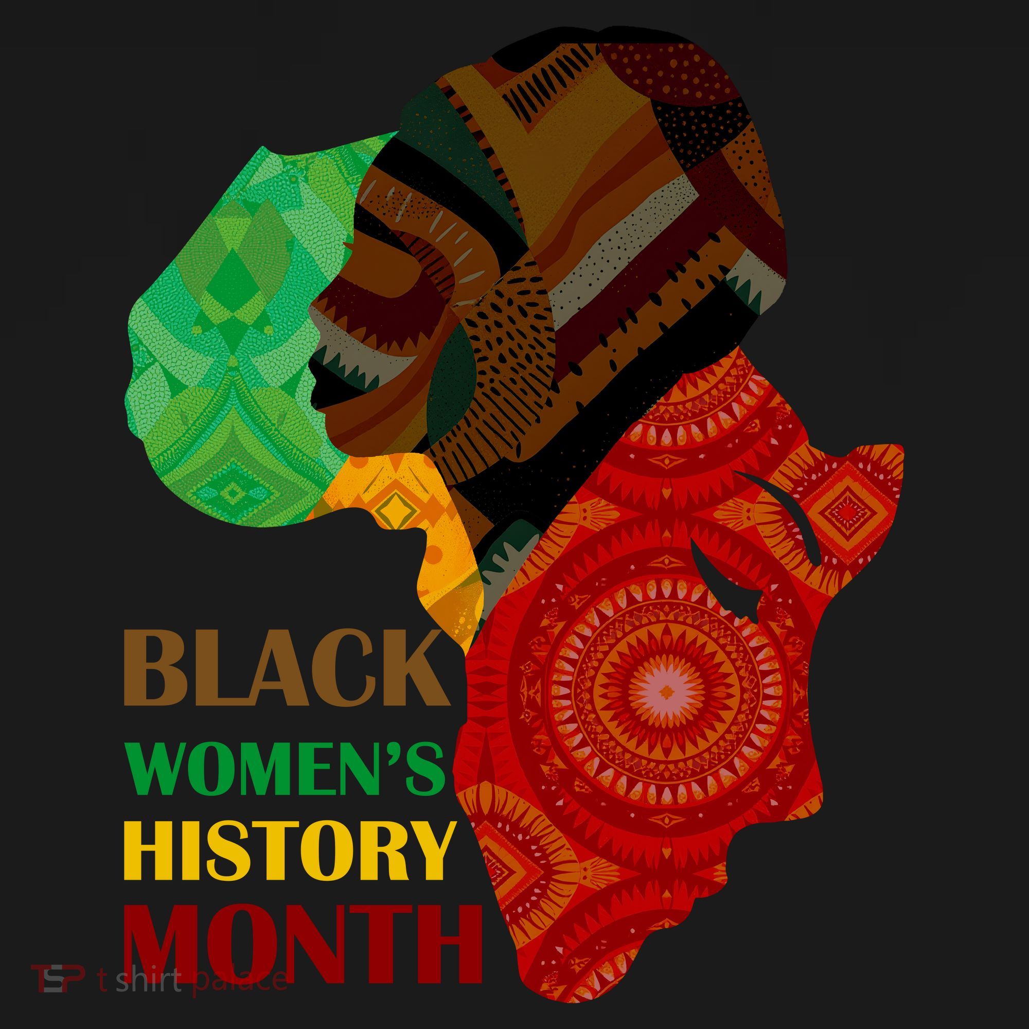 Black Women's History Month African Patterns  Visor