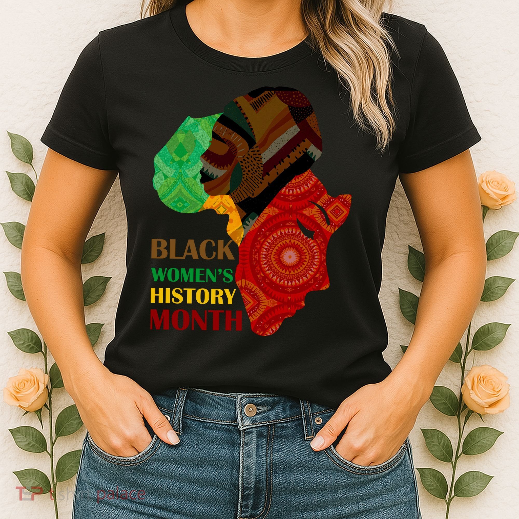 Black Women's History Month African Patterns  Women's T-Shirt