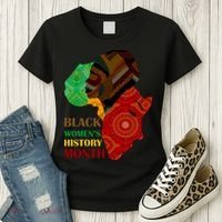 Black Women's History Month African Patterns  Women's T-Shirt thumb 3