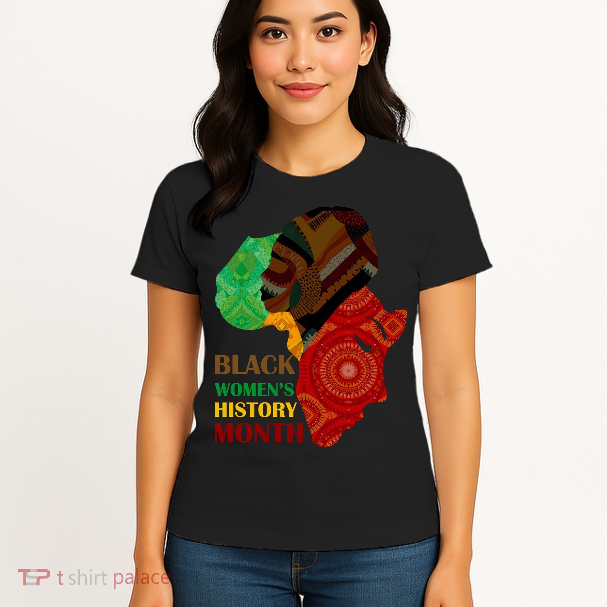 Black Women's History Month African Patterns  Women's T-Shirt