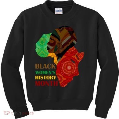 Black Women's History Month African Patterns  Kids Sweatshirt