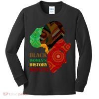 Black Women's History Month African Patterns  Kids Long Sleeve Shirt thumb 0
