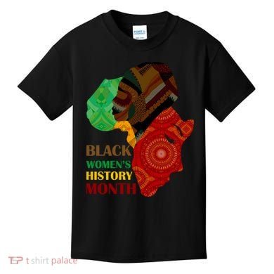 Black Women's History Month African Patterns  Kids T-Shirt