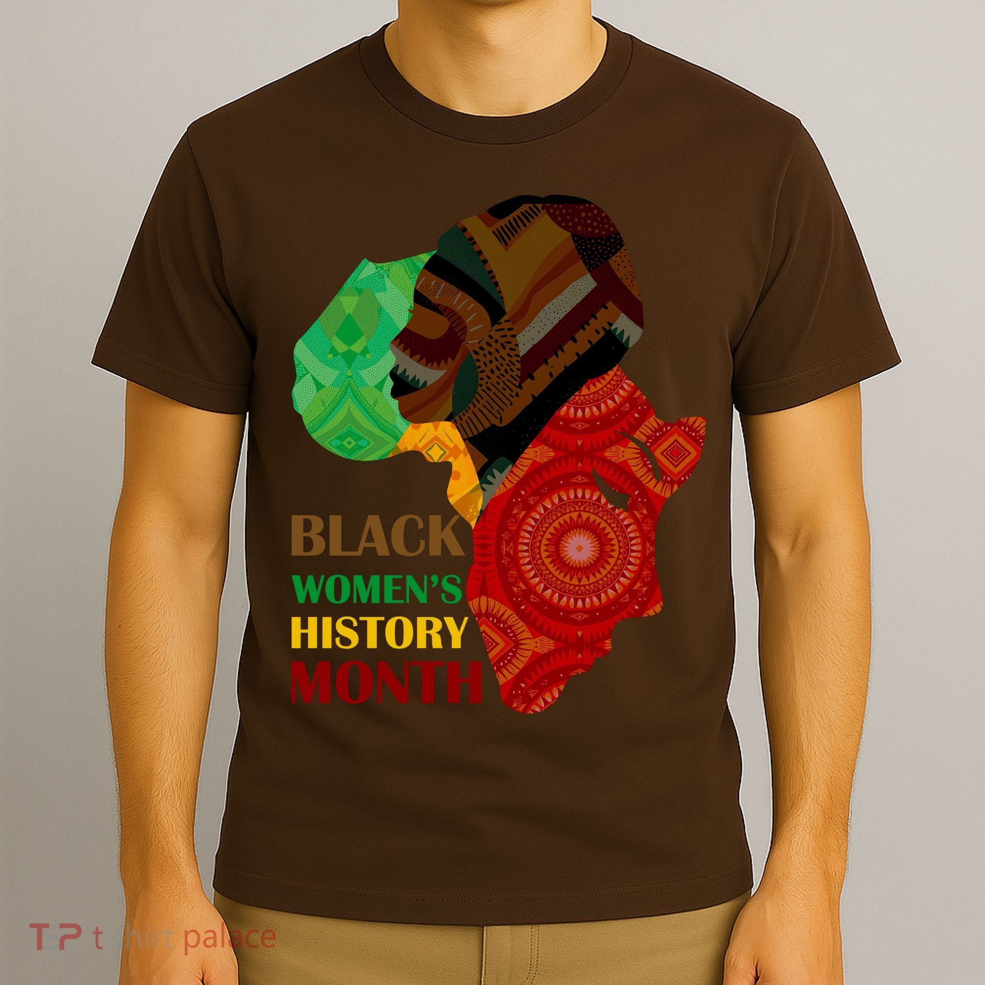 Black Women's History Month African Patterns  T-Shirt