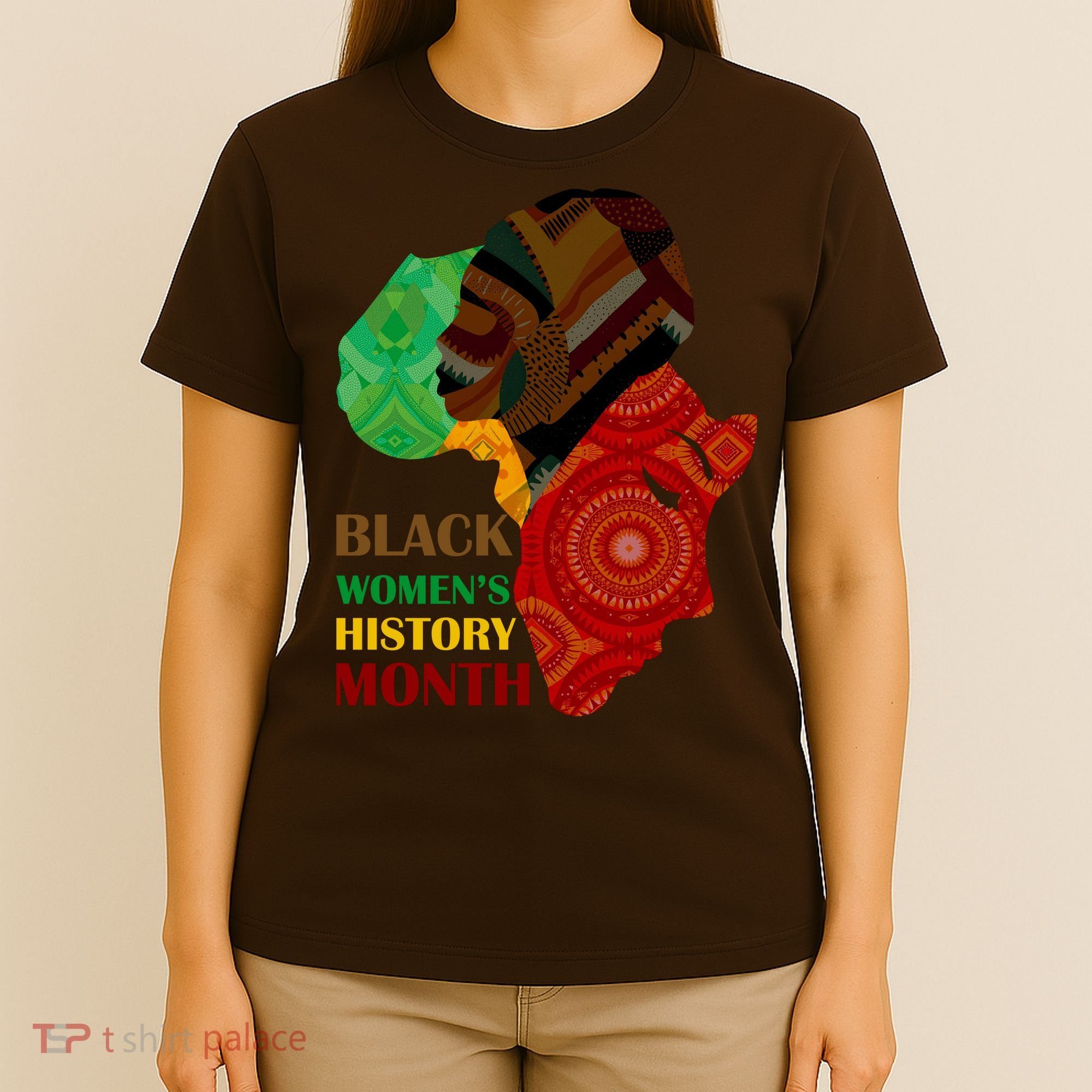Black Women's History Month African Patterns  T-Shirt