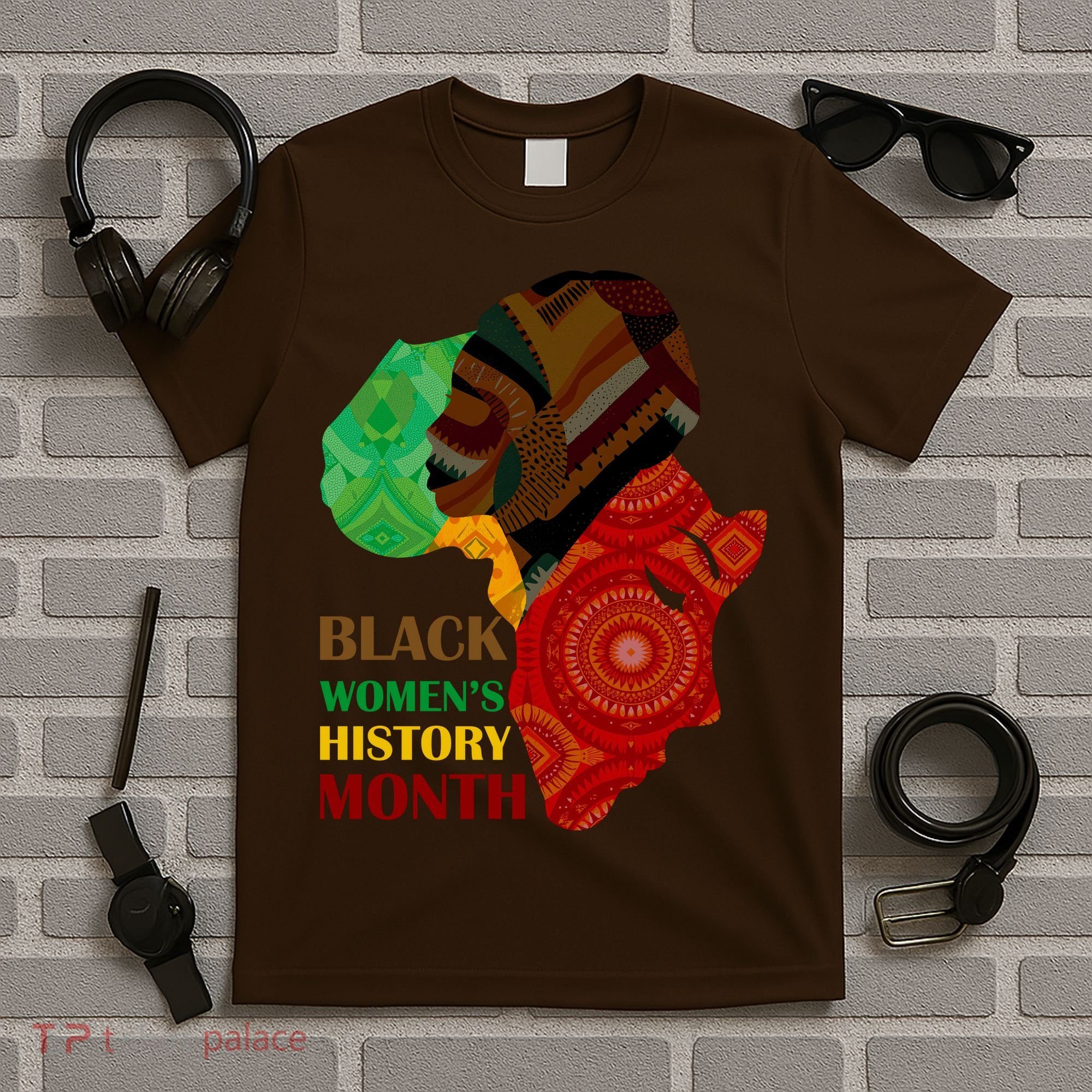 Black Women's History Month African Patterns  T-Shirt