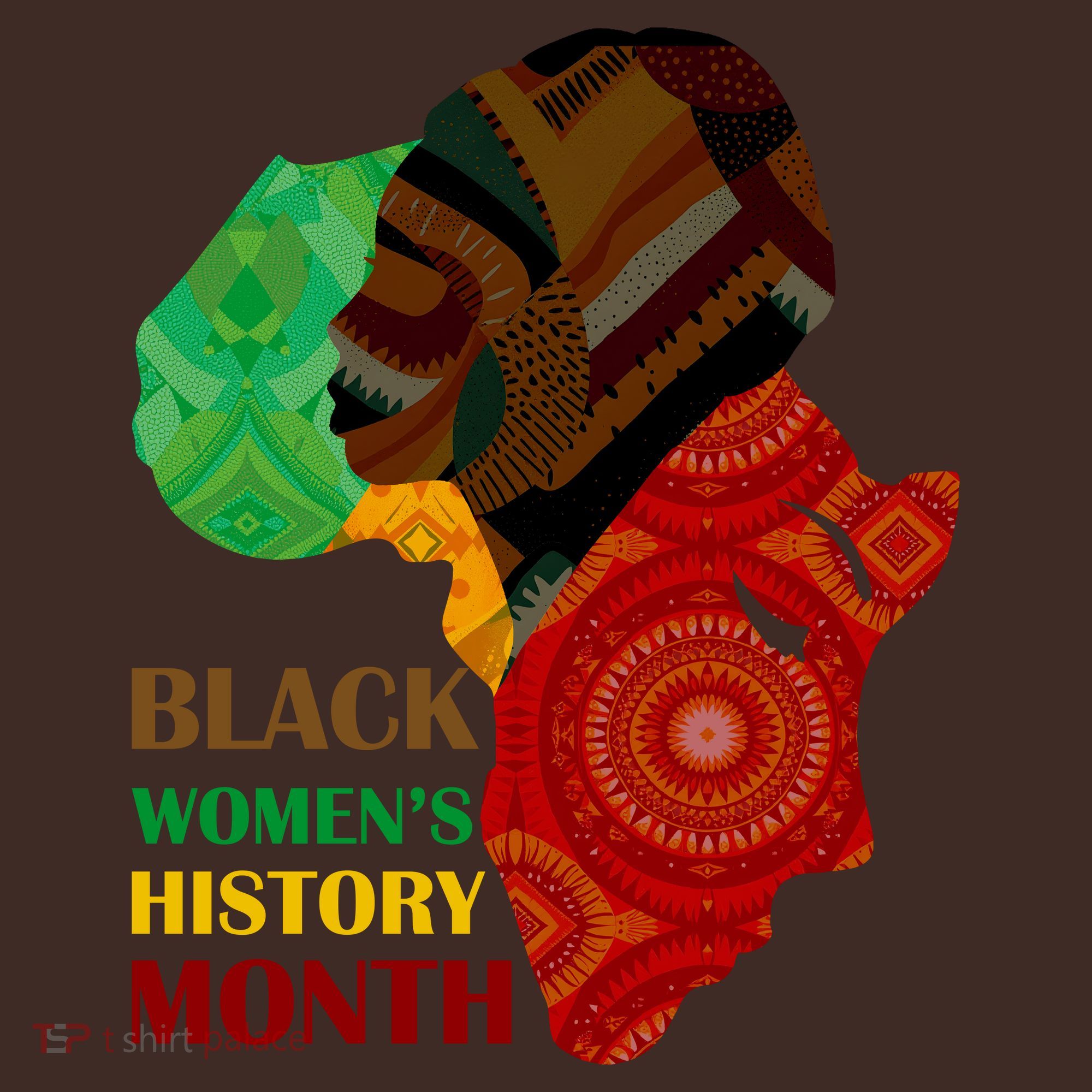Black Women's History Month African Patterns  Mousepad