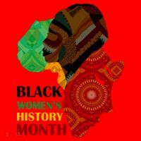 Black Women's History Month African Patterns  Santa Hat thumb 1