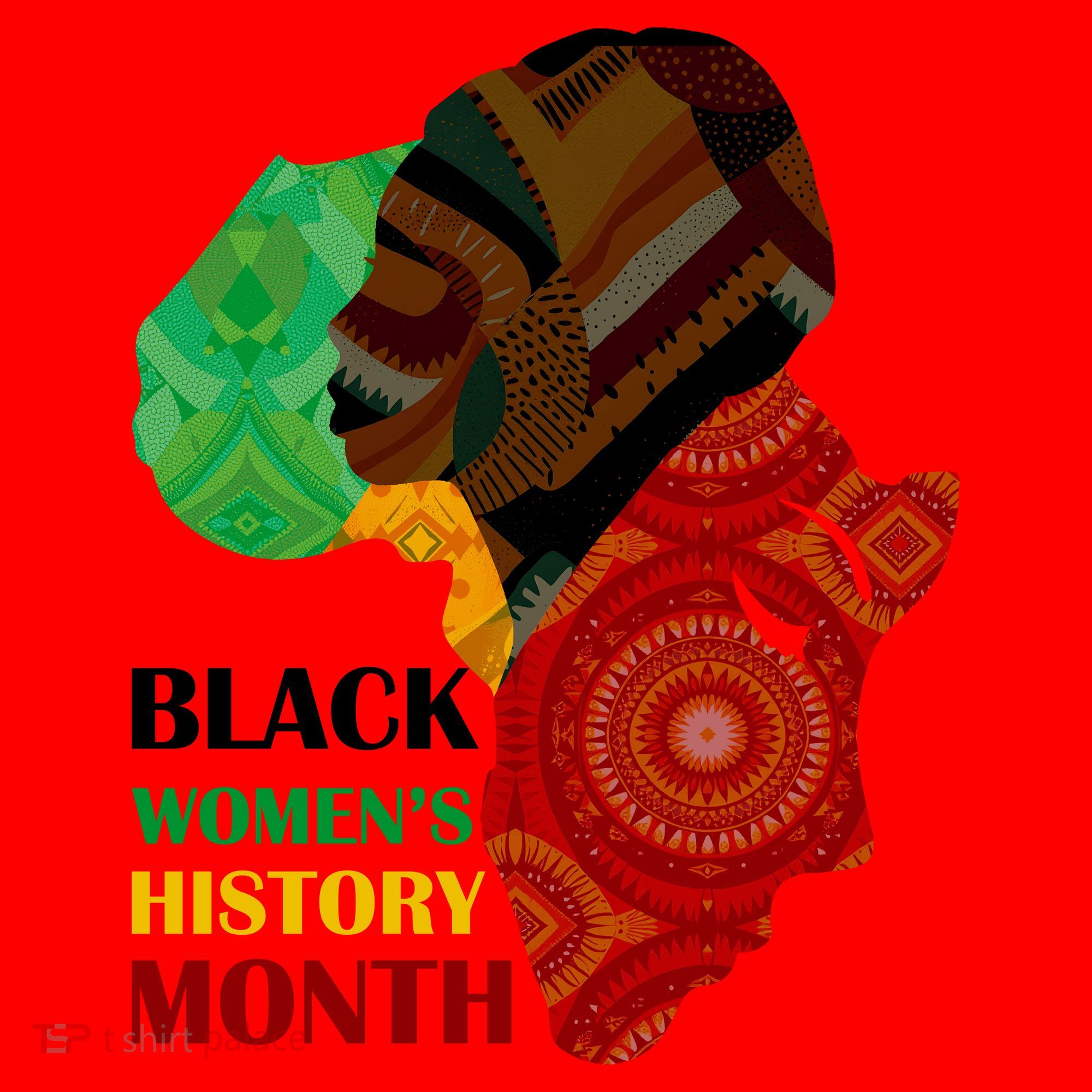 Black Women's History Month African Patterns  Santa Hat
