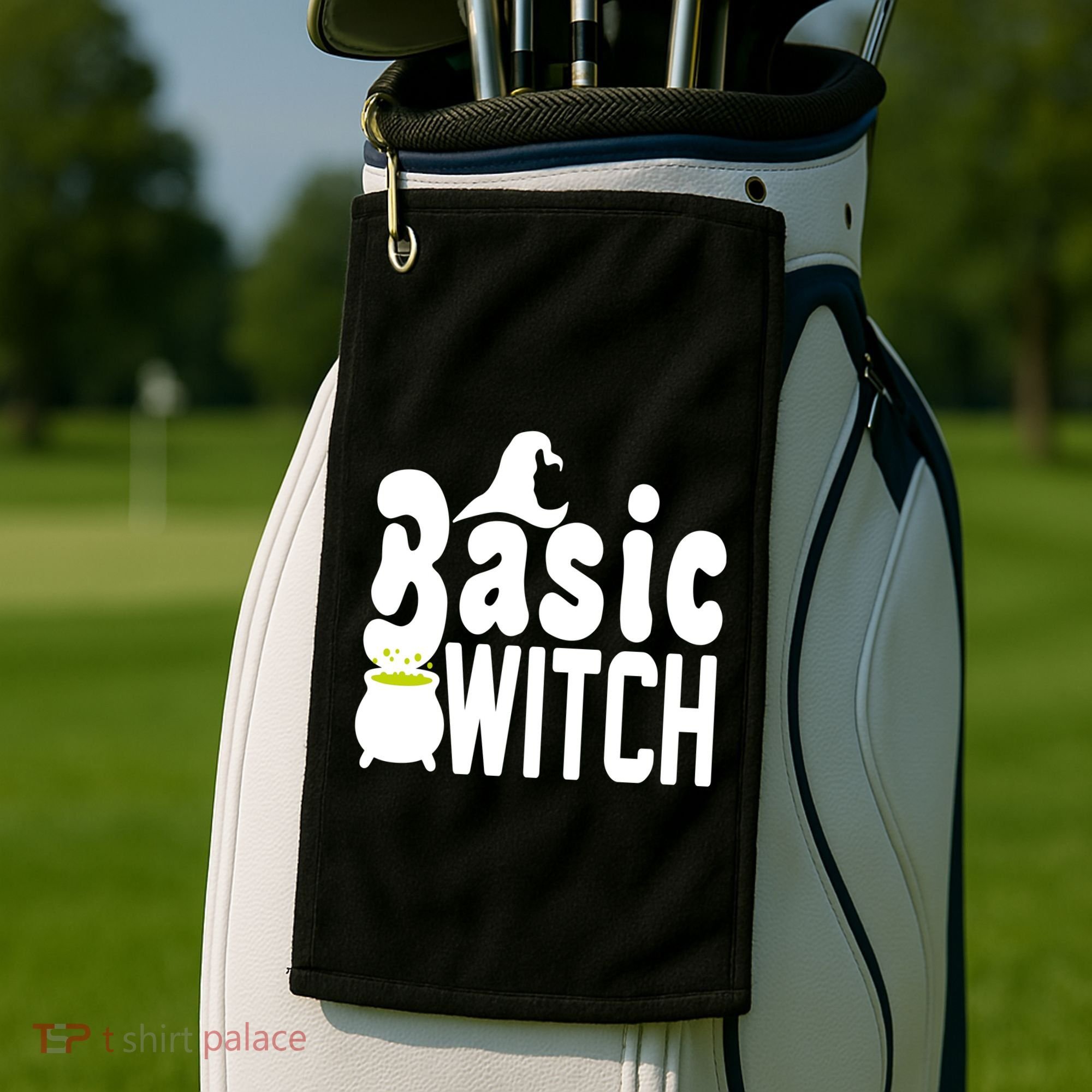 Basic Witch Halloween Funny Golf Towel
