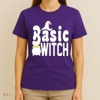 Basic Witch Halloween Funny T-Shirt thumb 4