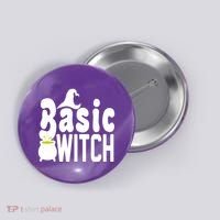 Basic Witch Halloween Funny Button thumb 0