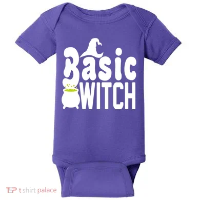 Basic Witch Halloween Funny Baby Bodysuit
