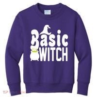 Basic Witch Halloween Funny Kids Sweatshirt thumb 0