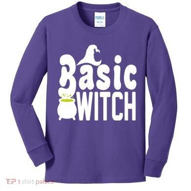 Basic Witch Halloween Funny Kids Long Sleeve Shirt