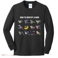 Bird Watcher How To Identify A Bird Unique Birder Kids Long Sleeve Shirt thumb 0
