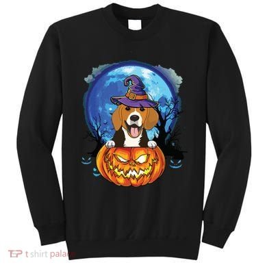 Beagle Witch Hat Pumpkin Scary Halloween Dog Lovers Sweatshirt