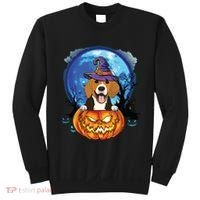 Beagle Witch Hat Pumpkin Scary Halloween Dog Lovers Sweatshirt thumb 0
