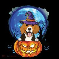 Beagle Witch Hat Pumpkin Scary Halloween Dog Lovers Coffee Mug thumb 5