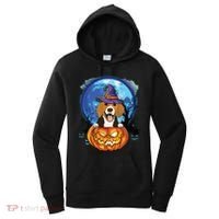 Beagle Witch Hat Pumpkin Scary Halloween Dog Lovers Women's Hoodie thumb 0