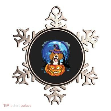 Beagle Witch Hat Pumpkin Scary Halloween Dog Lovers Ornament