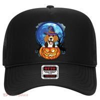 Beagle Witch Hat Pumpkin Scary Halloween Dog Lovers Hat thumb 0