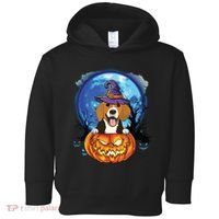 Beagle Witch Hat Pumpkin Scary Halloween Dog Lovers Toddler Hoodie thumb 0