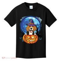 Beagle Witch Hat Pumpkin Scary Halloween Dog Lovers Kids T-Shirt thumb 0