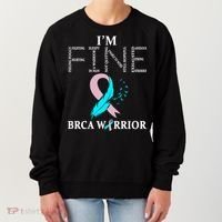 Brca Warrior I'm Fine Breast Cancer Awareness Gift Women's Sweatshirt thumb 0
