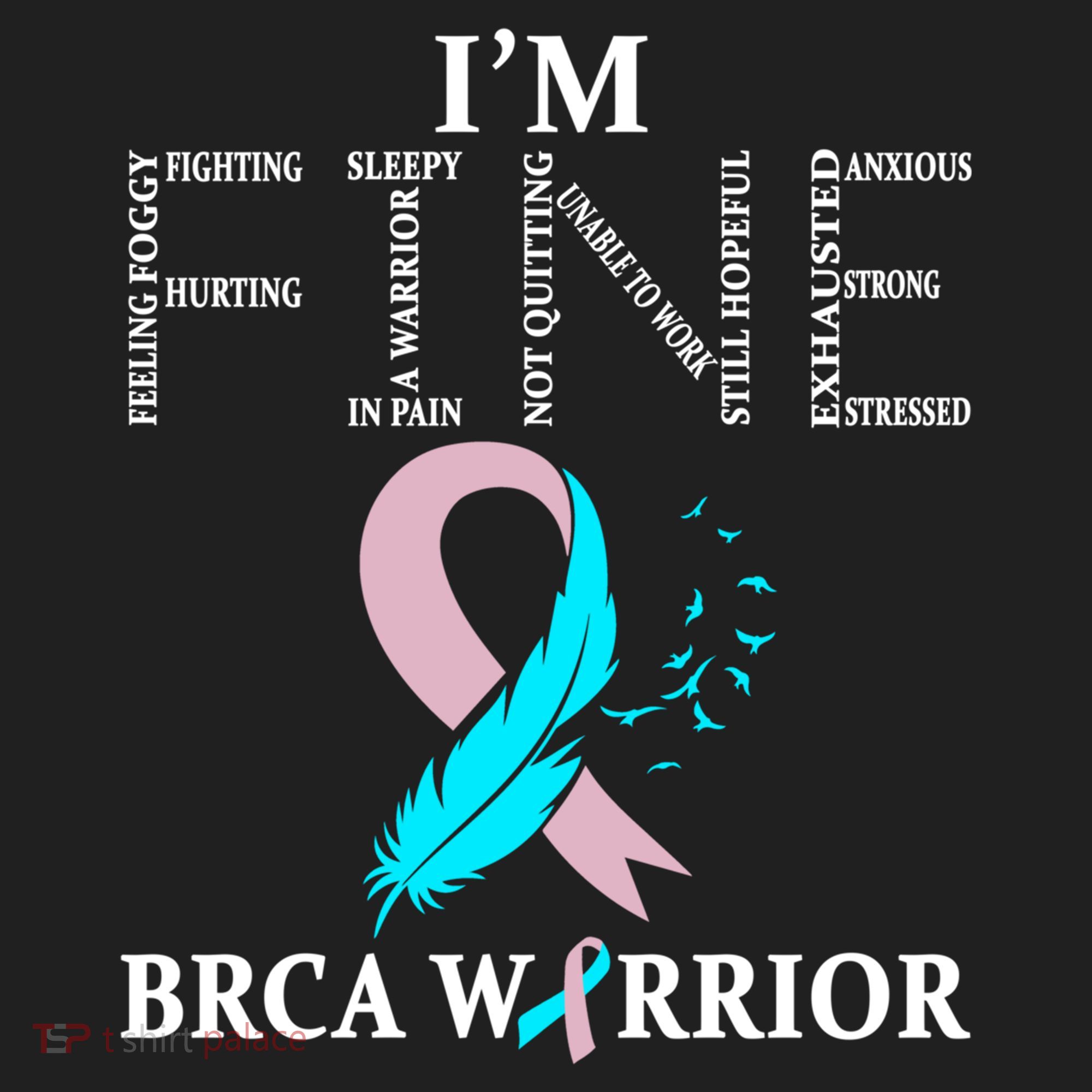 Brca Warrior I'm Fine Breast Cancer Awareness Gift Women's Sweatshirt