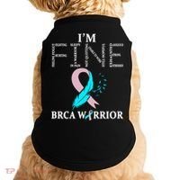 Brca Warrior I'm Fine Breast Cancer Awareness Gift Doggie Tank thumb 0