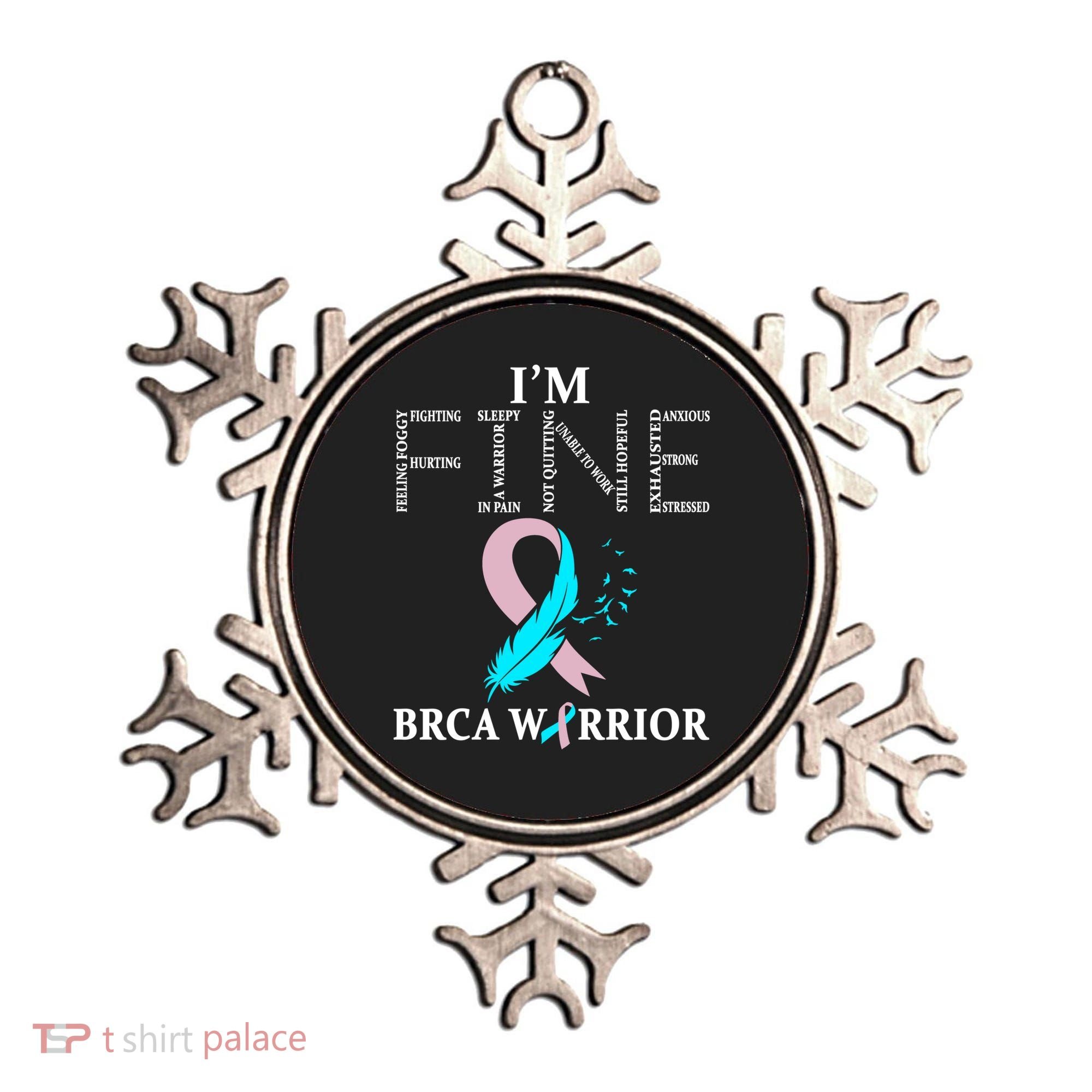 Brca Warrior I'm Fine Breast Cancer Awareness Gift Ornament