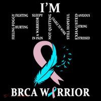 Brca Warrior I'm Fine Breast Cancer Awareness Gift Ornament thumb 1