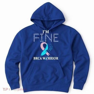 Brca Warrior I'm Fine Breast Cancer Awareness Gift Hoodie